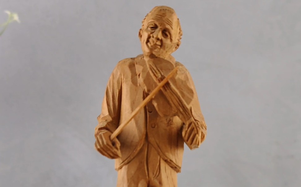 个人艺术家手工雕刻实木人偶中古木雕装饰摆件