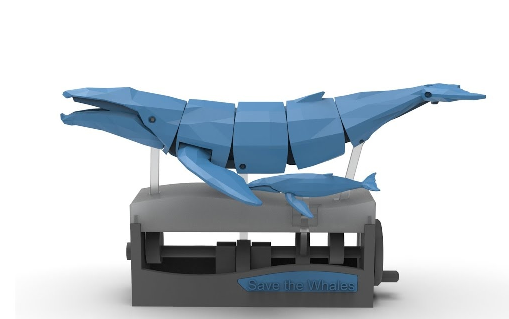 3d打印图纸分享 - 拯救鲸鱼 (机械传动玩具)