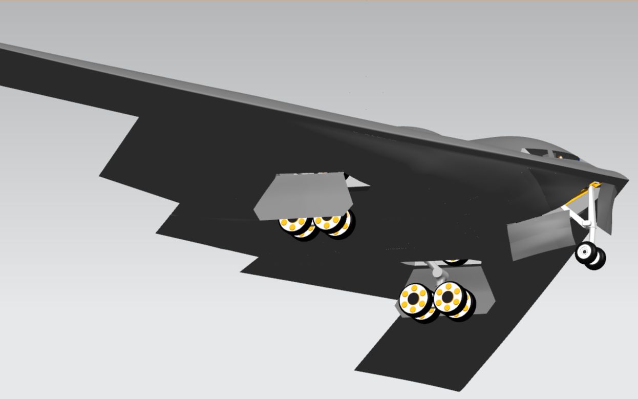 美国的外星科技b2幽灵隐身轰炸机ug建模