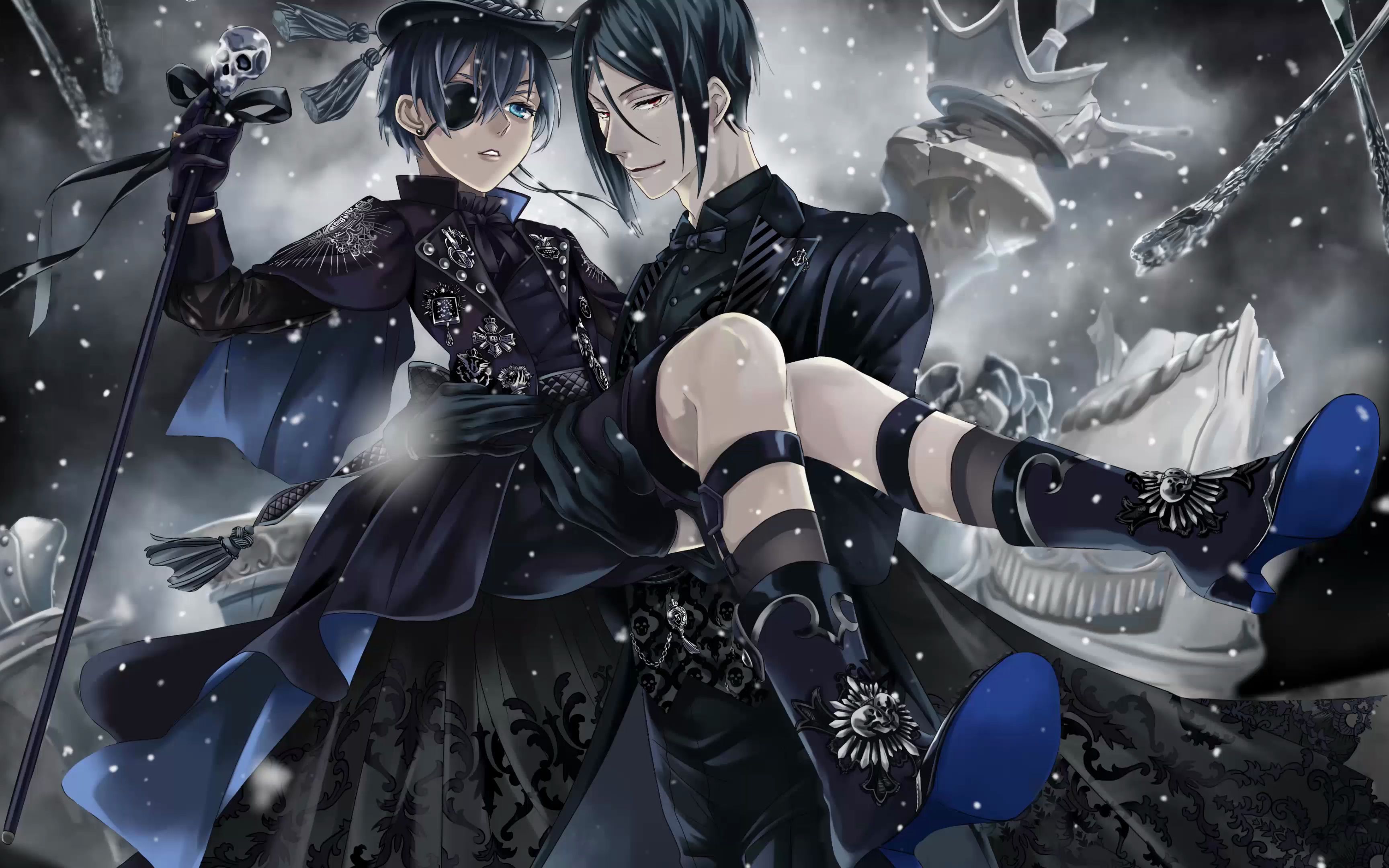 【自制】塞巴斯蒂安和夏尔动态壁纸(黑执事)