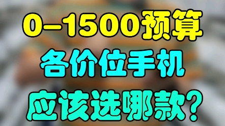 01500块!各价位手机大推荐!哔哩哔哩bilibili