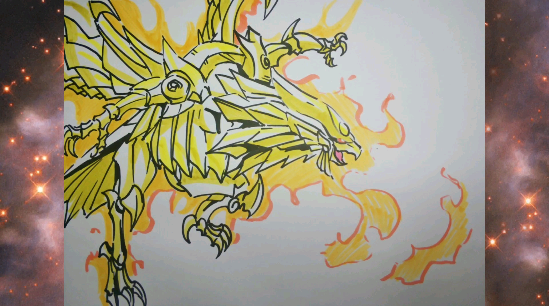 太阳神的翼神龙手绘图片