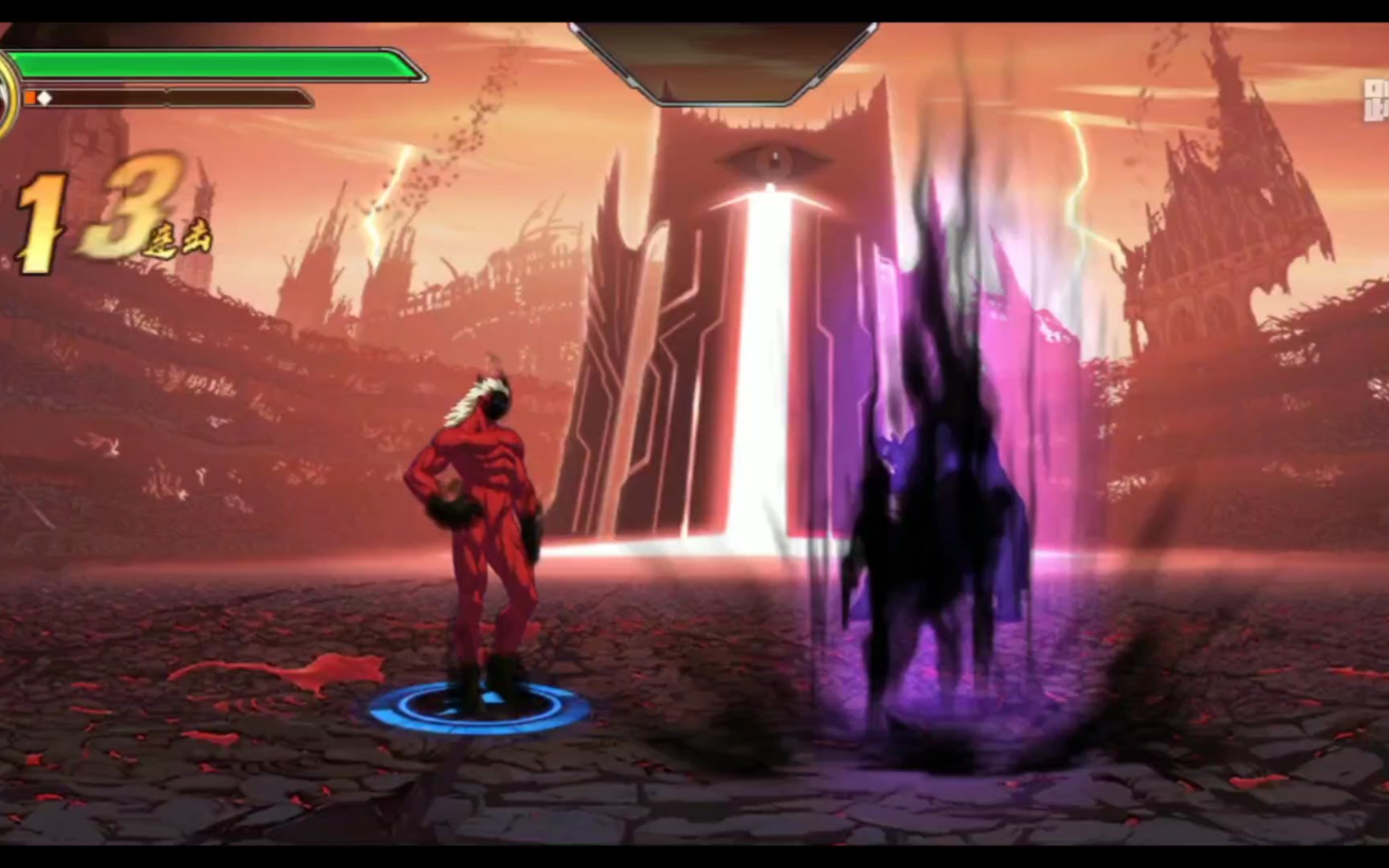 拳皇命运周年庆新角色遥彼之地首领斋祀变身后技能展示