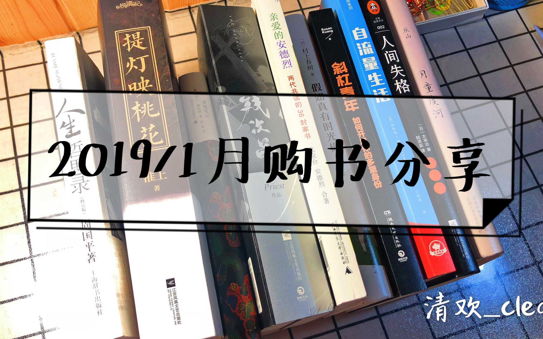 [图]【清欢】 第六期！！！19年1月购书分享 人生哲思录/提灯映桃花/爱情修炼/残次品/亲爱的安德烈/假如真有时光机/斜杠青年/自留量生活/人间失格/月童度河~