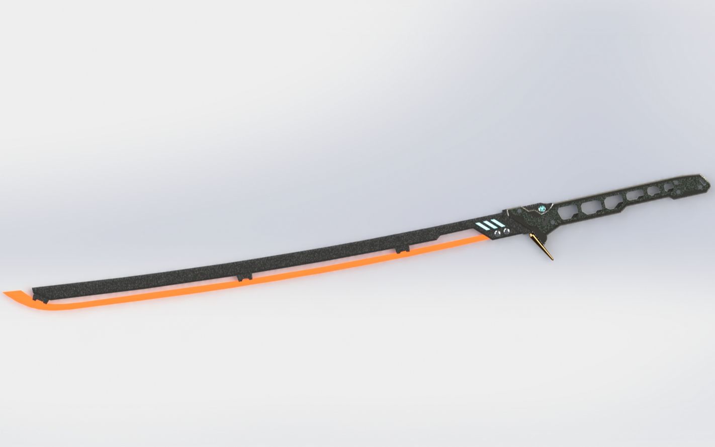 【solidworks】赛博朋克--热能武士刀3d建模_哔哩哔哩_bilibili