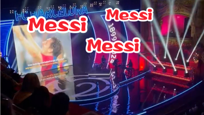 巴萨125周年庆画面出现梅西时,全场高呼“Messi”!哔哩哔哩bilibili