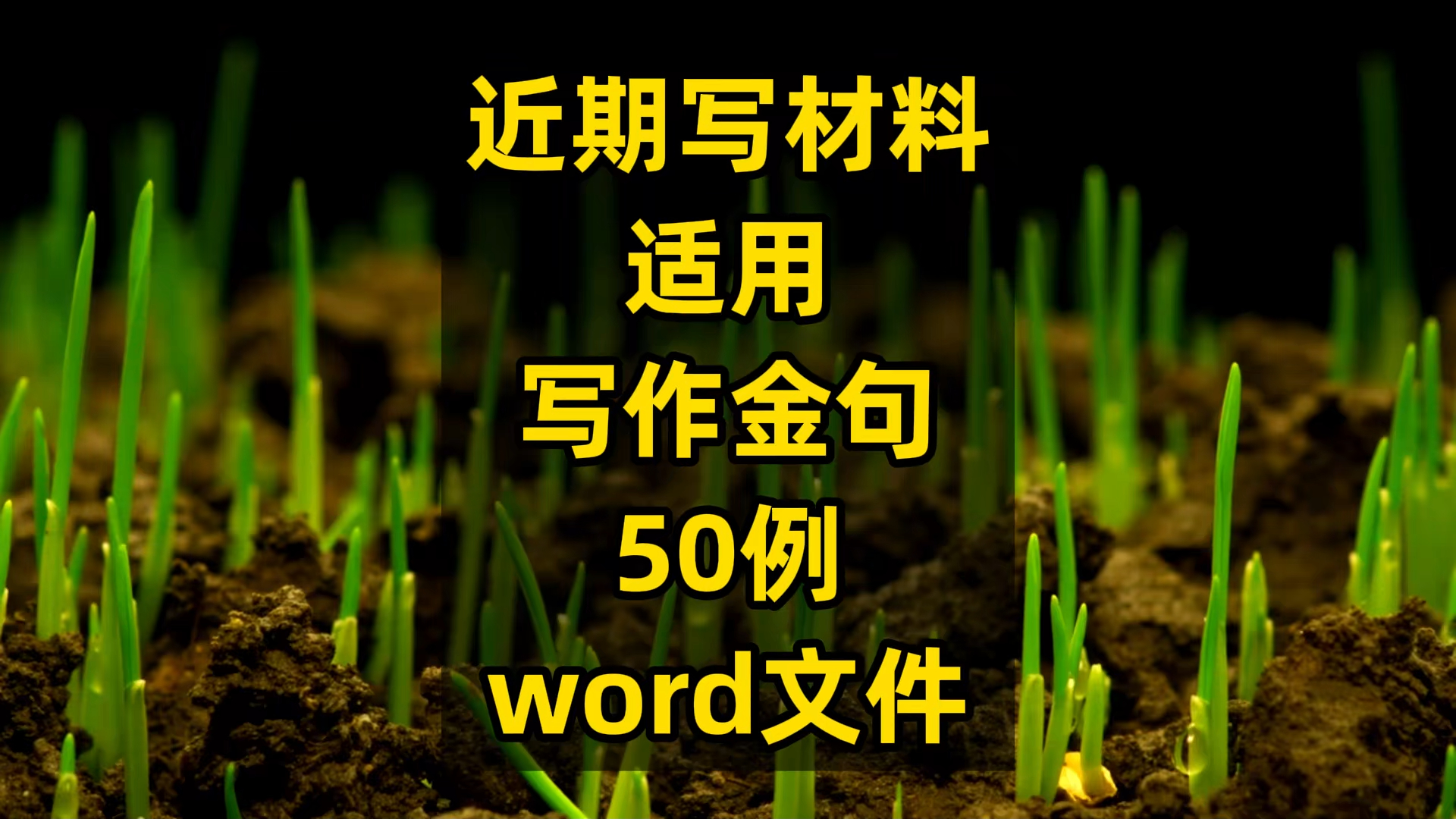 【事事心中有数、时时放心不下、处处用心用力】近期写材料 适用 写作金句 50例 word文件哔哩哔哩bilibili