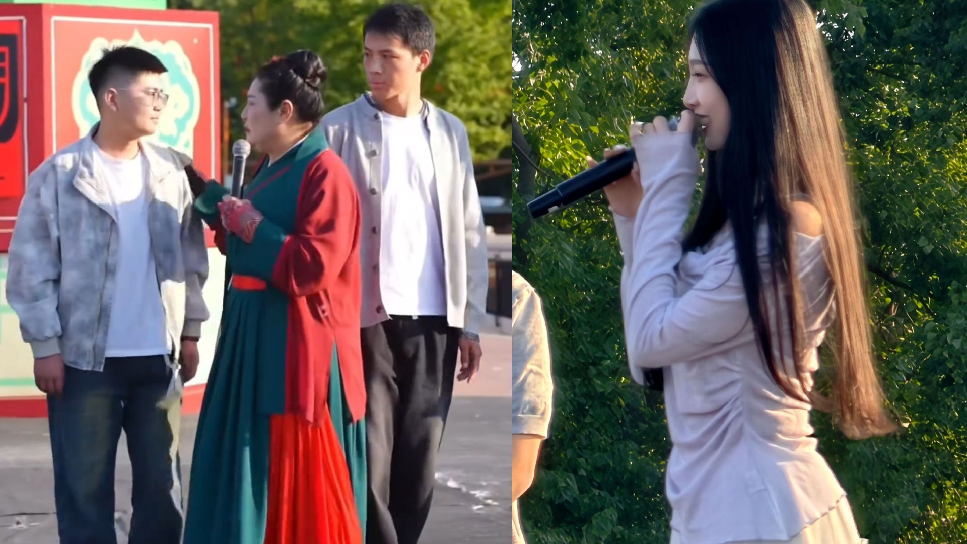 王婆说媒现场一女生爆火！颜值高不输女明星，19位小伙相中上台争抢