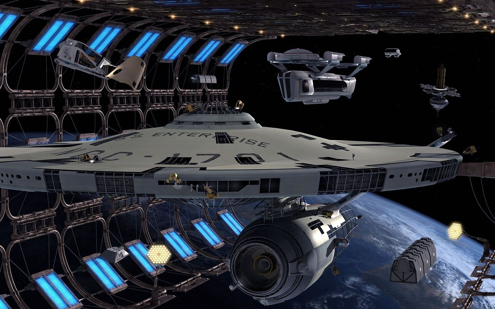 星际迷航 星际飞船轨道停放船坞设施_哔哩哔哩_bilibili