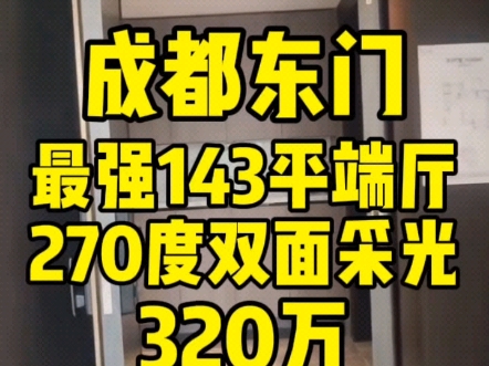 成都东门最强143平端厅270度双面采光320万哔哩哔哩bilibili