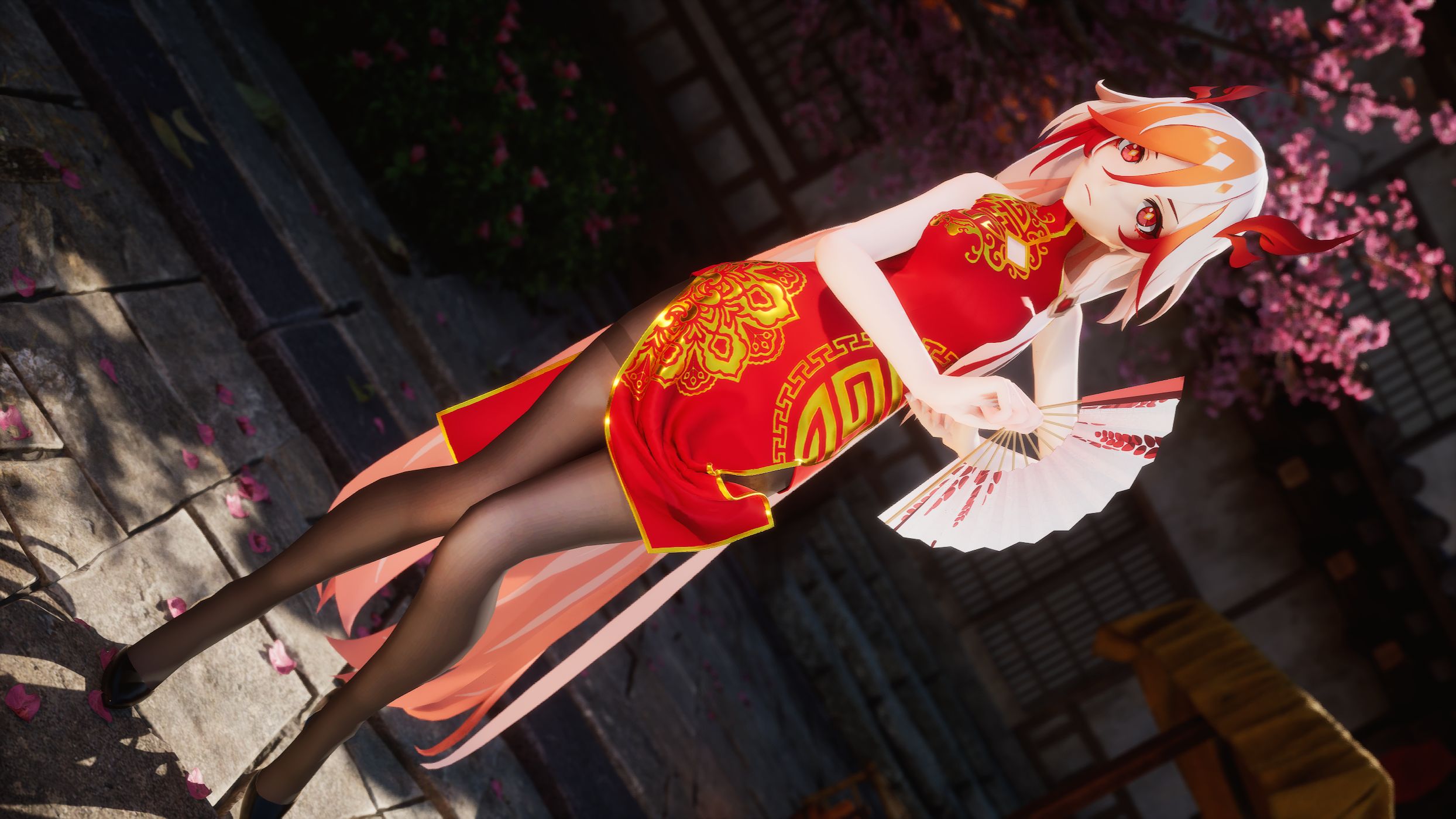 【虚幻5/崩坏3/旗袍】浅街巷深弄堂长画廊谁风舞衣袖扬