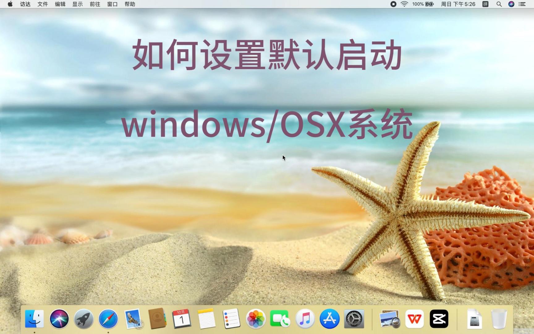 如何设置苹果电脑开机默认启动MAC/windows系统哔哩哔哩bilibili