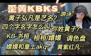 下载视频: 【歪黄KBKS】黄子弘凡是艺名？姓黄子？子弘凡~黄紫红凡~调色盘，KB叫书桓（桓桓、嬛嬛），皇上和嬛嬛akq，专心游泳ing。20221114