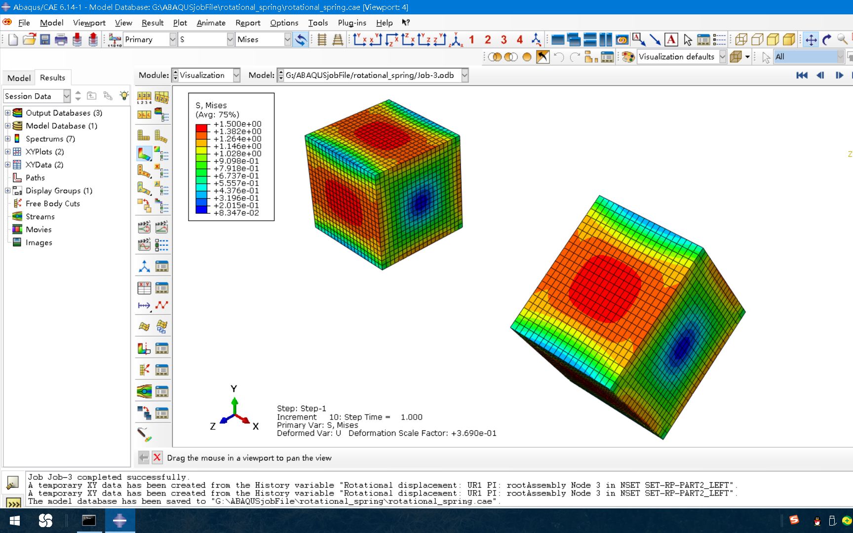 【Abaqus】第三十五讲:通过Bushing及Cartesian连接器模拟扭转弹簧哔哩哔哩bilibili