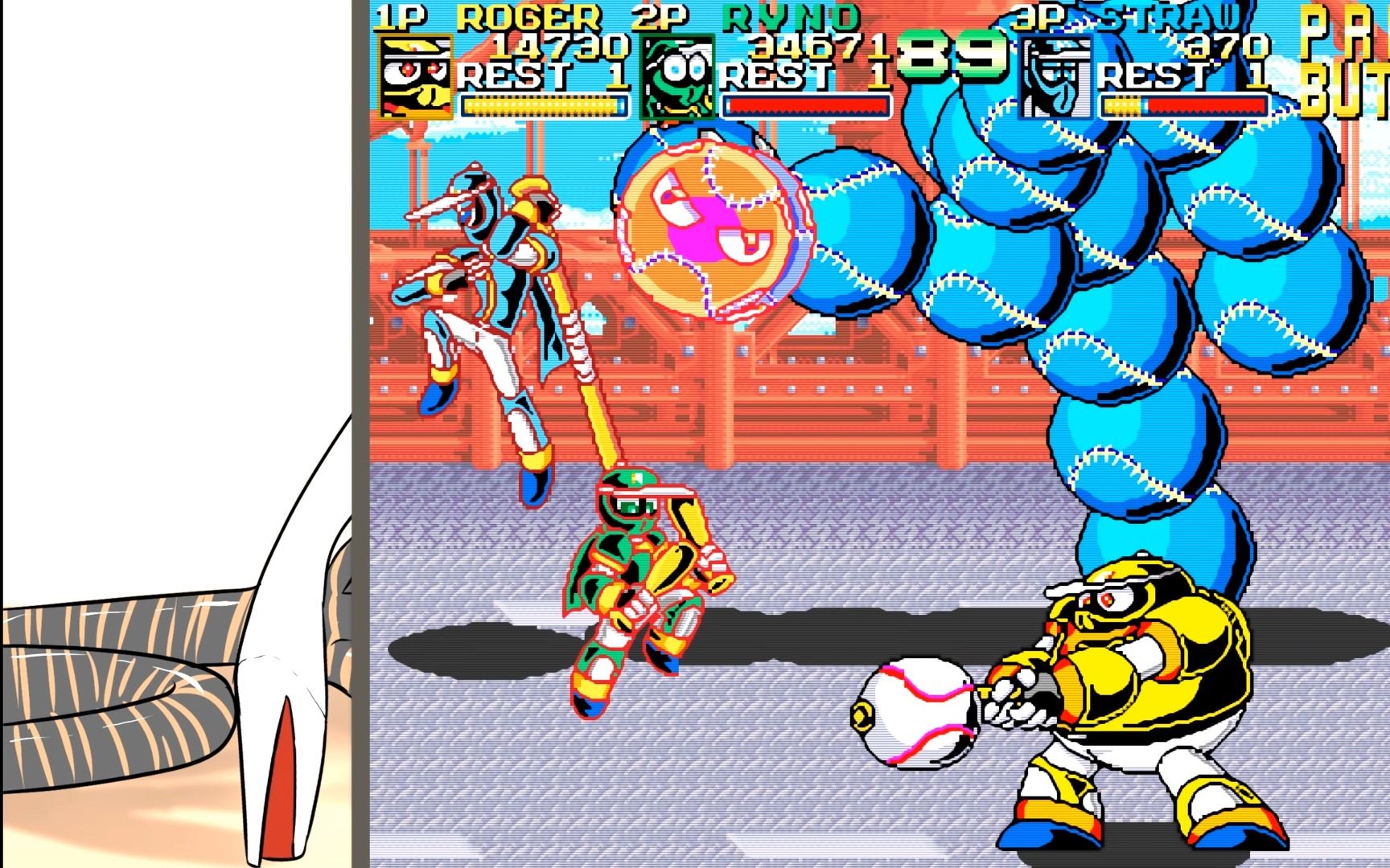  野球格斗>4人联机实况