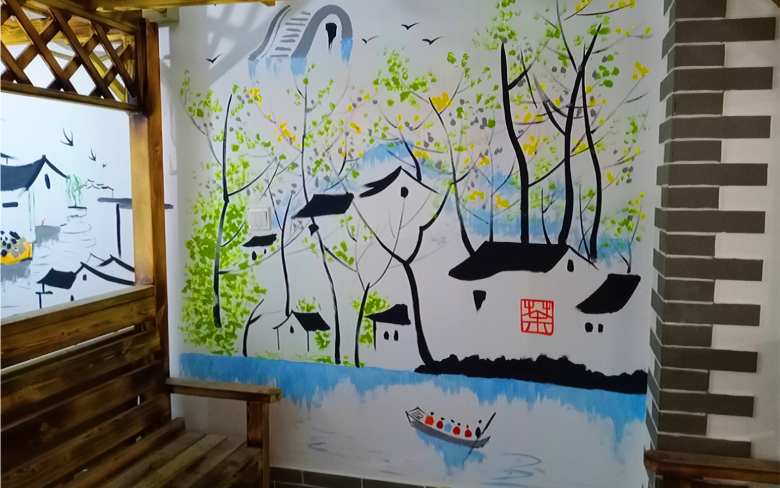 手绘墙 墙体彩绘