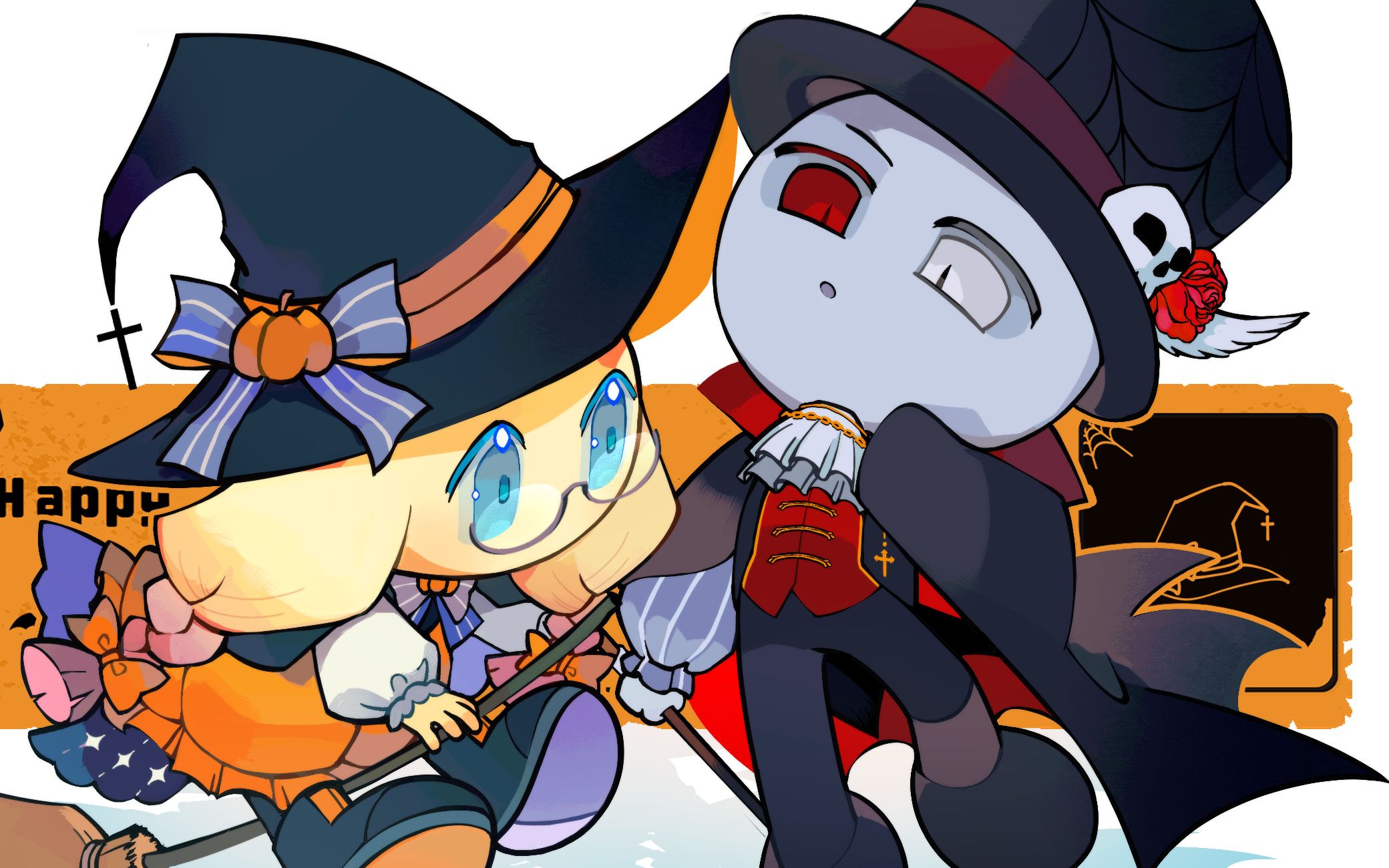 火柴人q版稿-万圣装扮