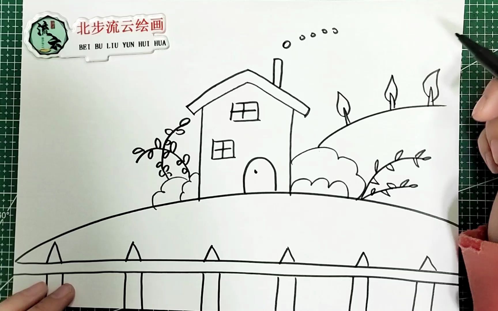 春天风景儿童画,简单易学的简笔画