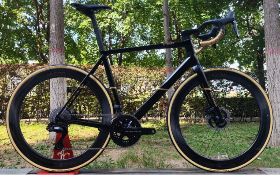 西北首台意大利梅花c68典藏系列钛金公路车落地