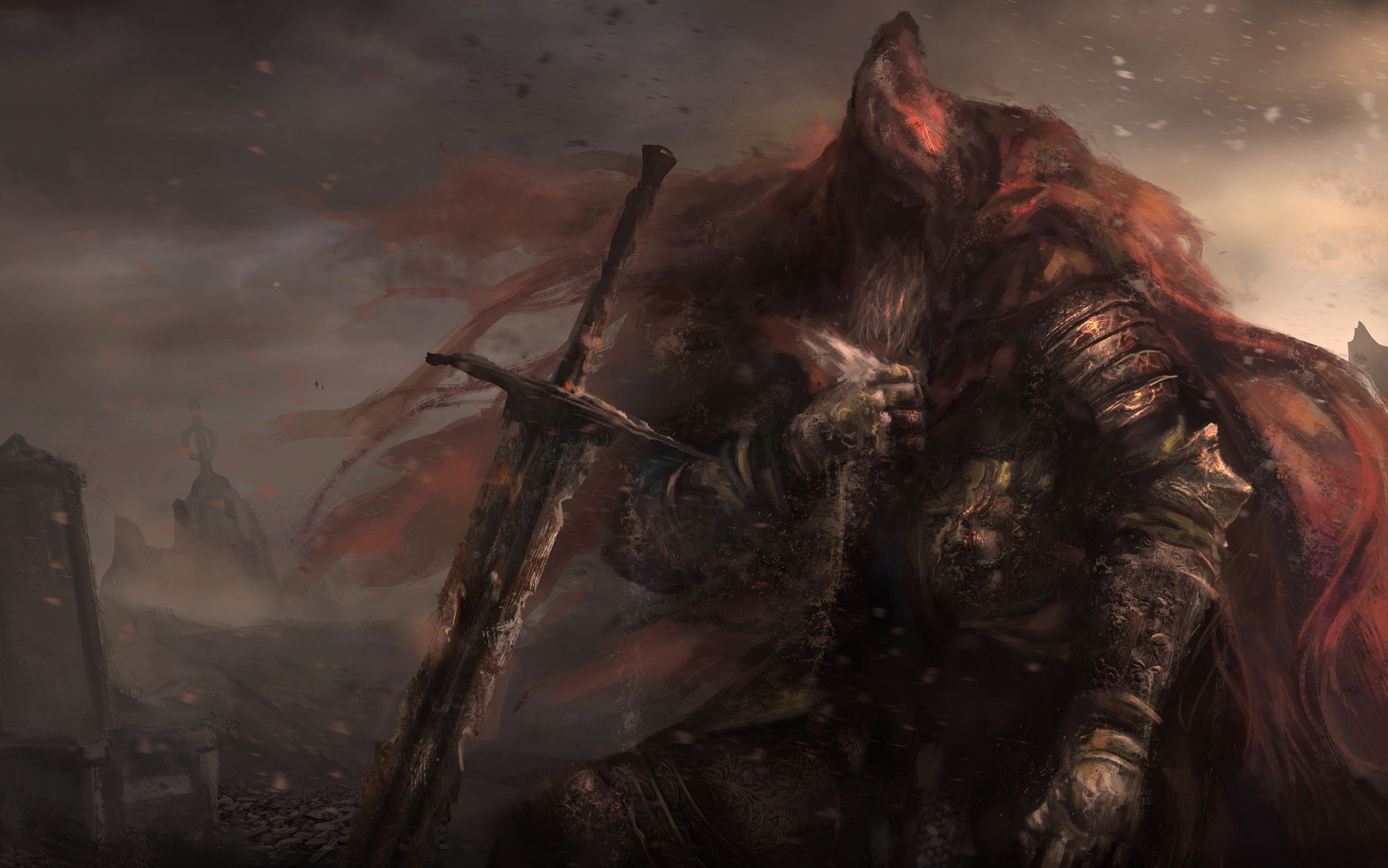 【无伤】黑暗之魂3 dark souls iii 破碎刀纯翻滚vs奴隶骑士盖尔_哔哩