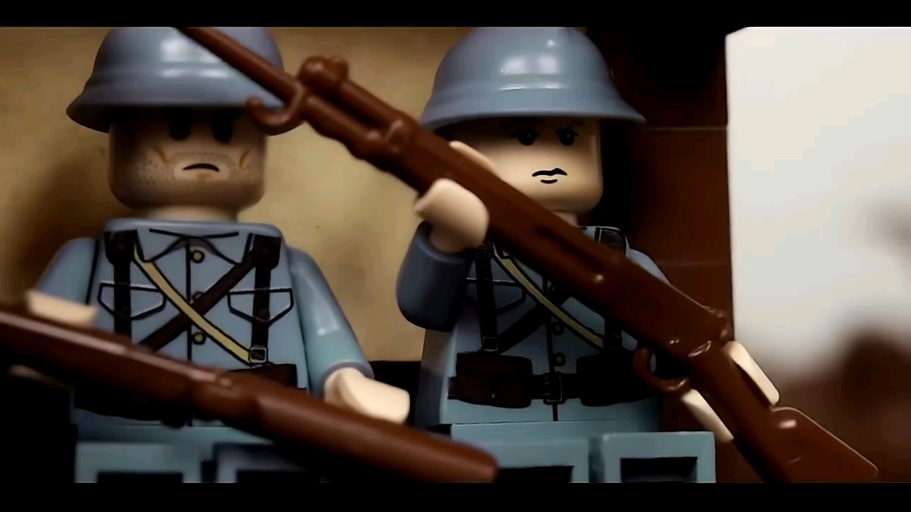 一战德法战斗,炮兵步兵协同进行攻击,法军重炮攻击,乐高积木大电影