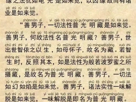 中国佛教传统文化经典经藏《大乘离文字普光明藏经》哔哩哔哩bilibili