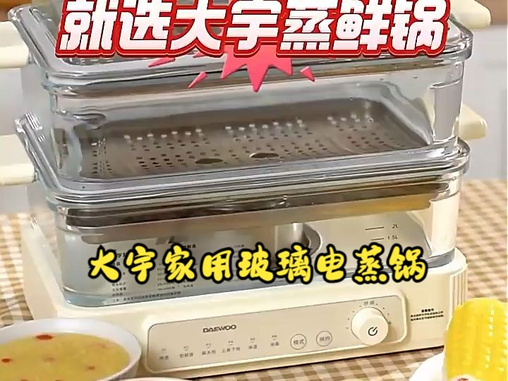 大宇电蒸锅 蒸蛋器,家用玻璃可视电蒸笼!哔哩哔哩bilibili