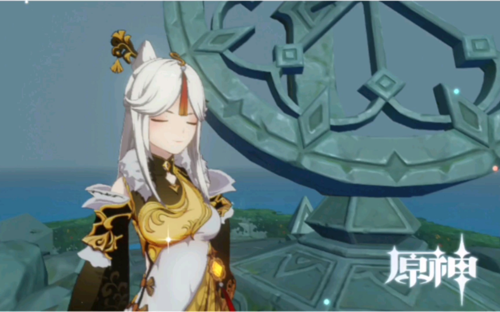 原神无聊日常原神踏冰渡海真君yyds这个风神瞳好阴间啊