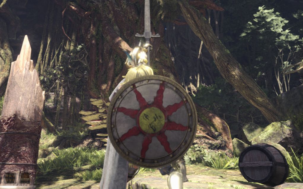 【怪物猎人mod】自制 黑魂3 太阳骑士剑盾mod_哔哩哔哩_bilibili