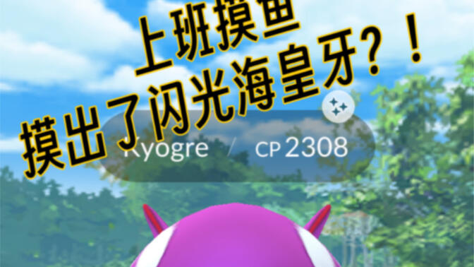 上班玩pokemongo摸鱼摸出闪光海皇牙!