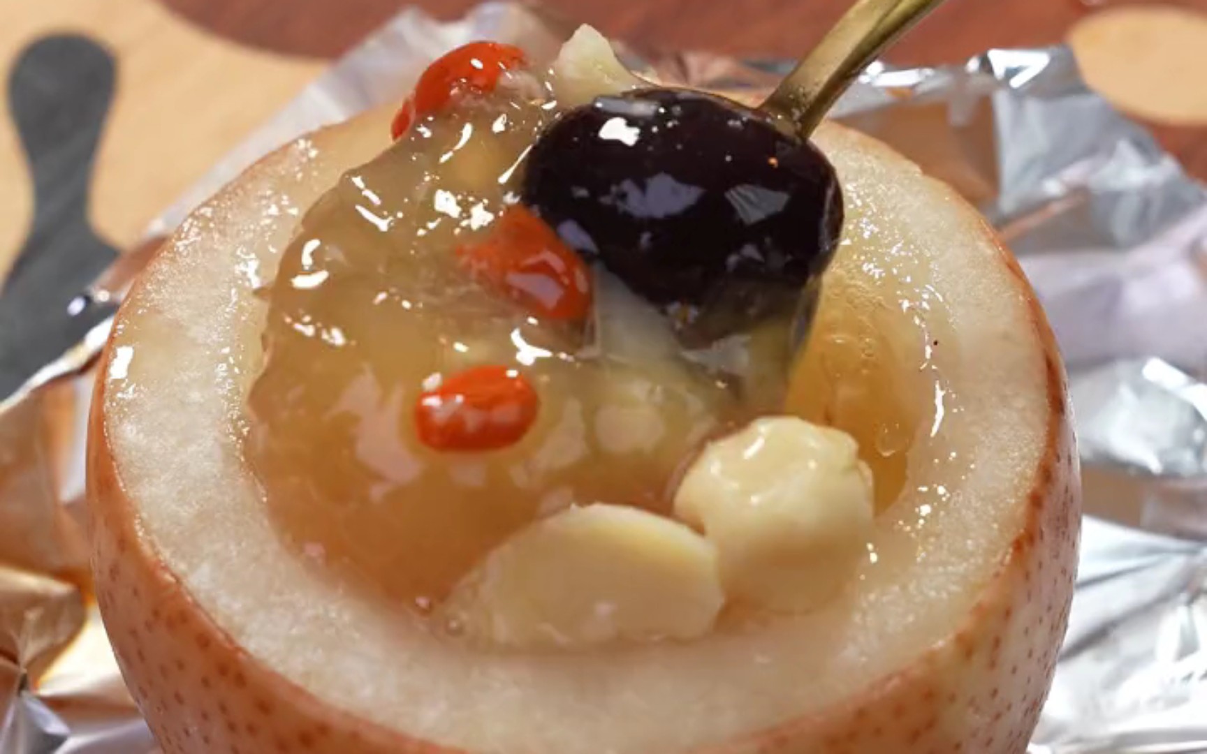 空气炸锅版的冰糖烤梨98