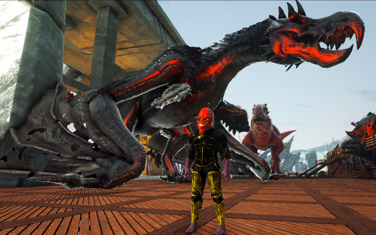 方舟生存进化-野人来了第25期 抓到混沌大嘟嘟飞龙 太牛了