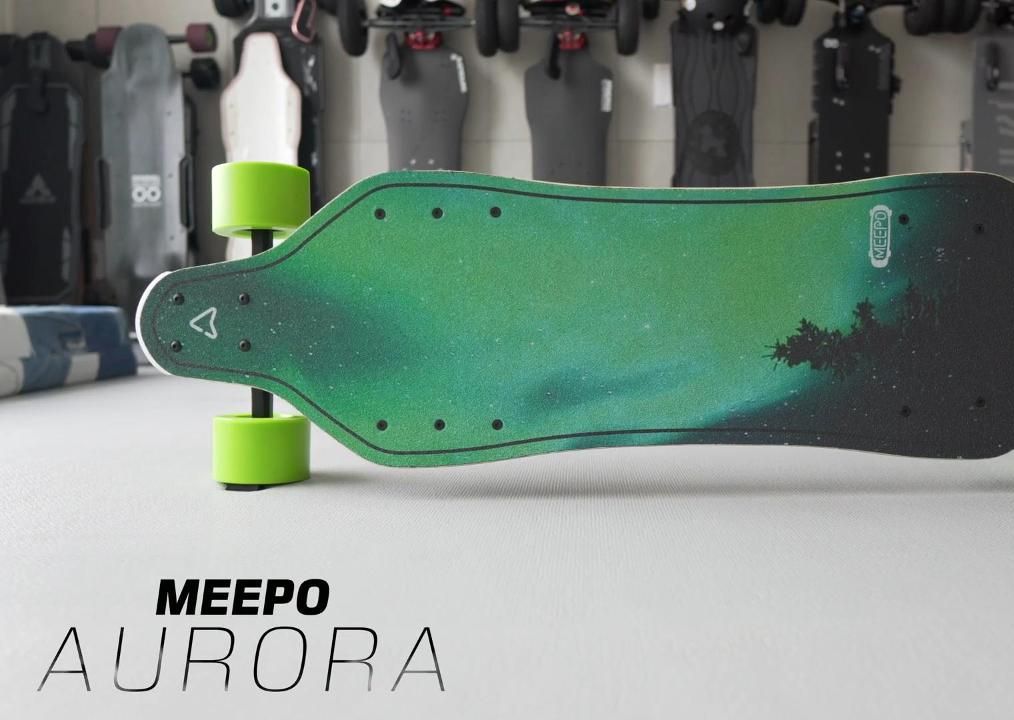 MEEPO电动滑板 AURORA 欧若拉 超详细开箱测评『KAMI』中英双字 会发光的滑板正如其名 “极光”哔哩哔哩bilibili