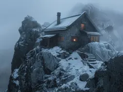 Скачать видео: 末世逃亡，将位于雪山之巅的登山者客栈，改造升级成舒适的安全屋。白噪音，听暴风雪声，自然之声助您入睡、放松、学习