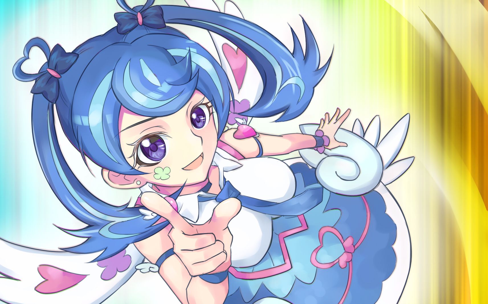 【板绘】游戏王游戏王vrains blueangel【sai】绘制过程_哔哩哔哩 (゜