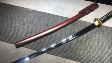 26寸銅装鋒鋼超鏡面武士刀『鏡面紅武士』 古兵器 武具 刀装具 日本刀  居合刀 26寸銅装鋒鋼超鏡面武士刀『鏡面紅武士』 古兵器 武具 刀装具