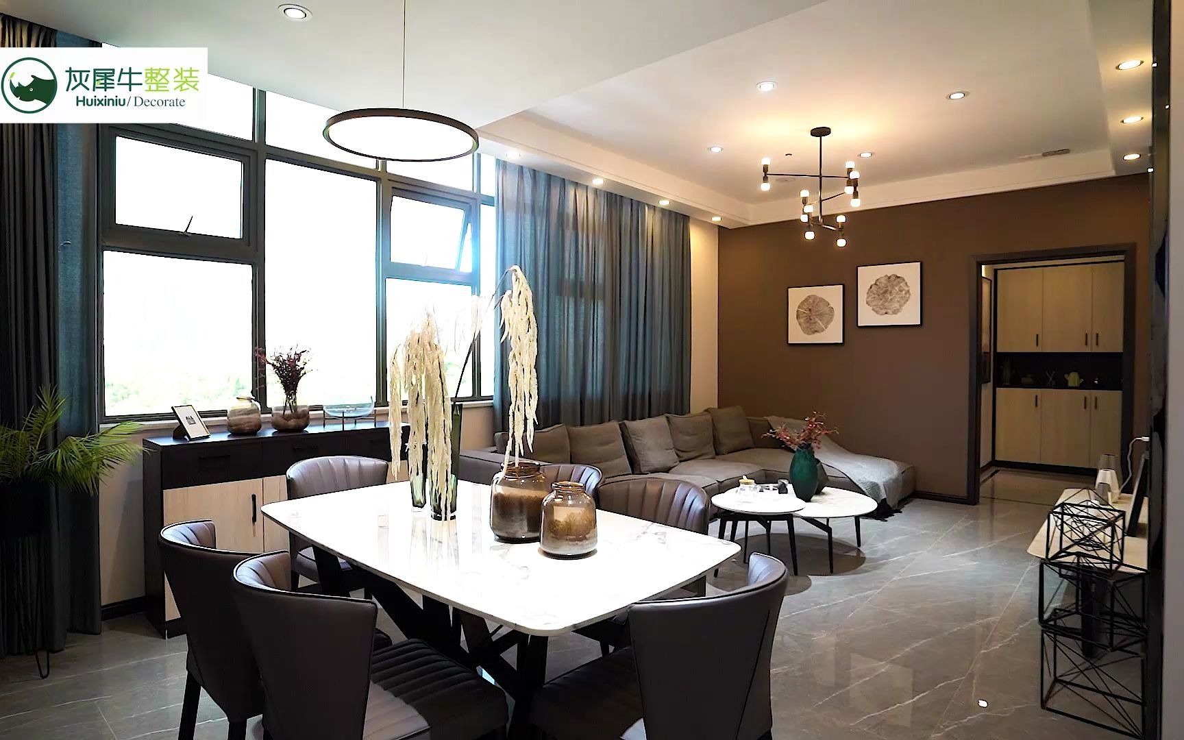 活动作品灰犀牛整装港式风格系装修实景赏析85平二室