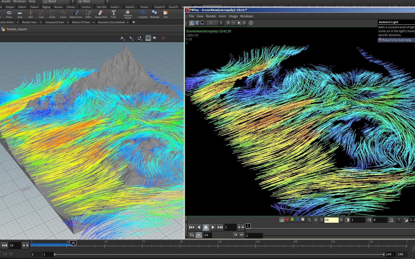 诺曼houdini原创中文教程网如何渲染山地气流导向线