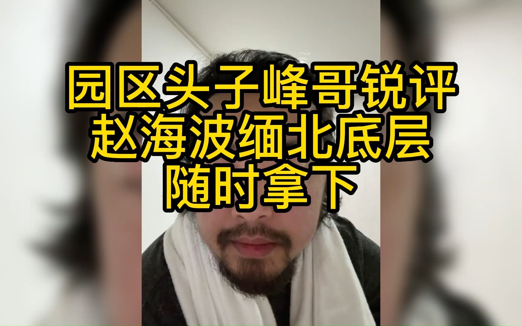 园区头子峰哥锐评,赵海波缅北底层,随时拿下哔哩哔哩bilibili