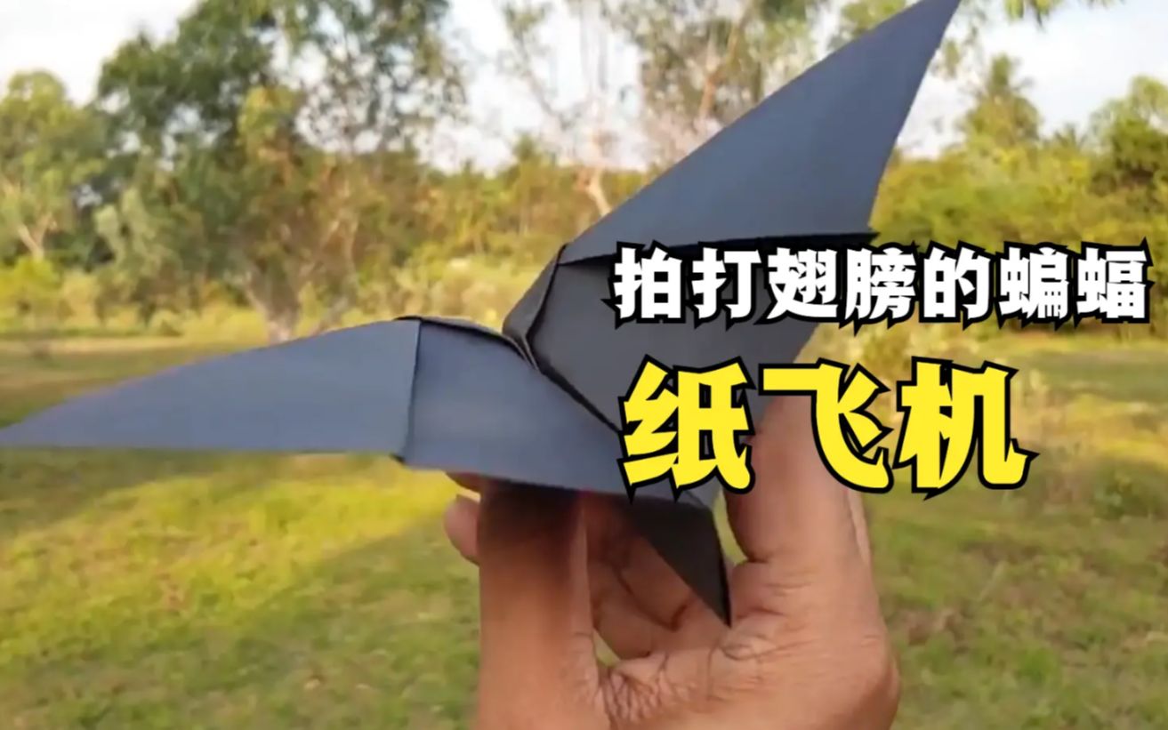 会飞的纸飞机折法蝙蝠图片