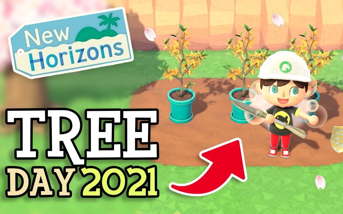 动森资讯2021年树木日细节揭晓连翘盆栽季节活动和历史比较treeday