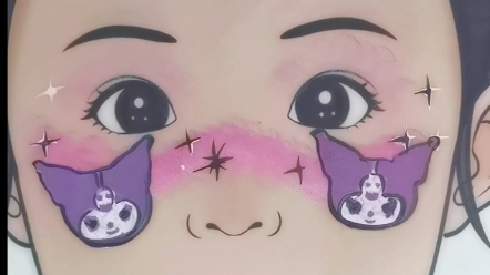 库鲁米面部彩绘,可可爱爱的库洛米画起来