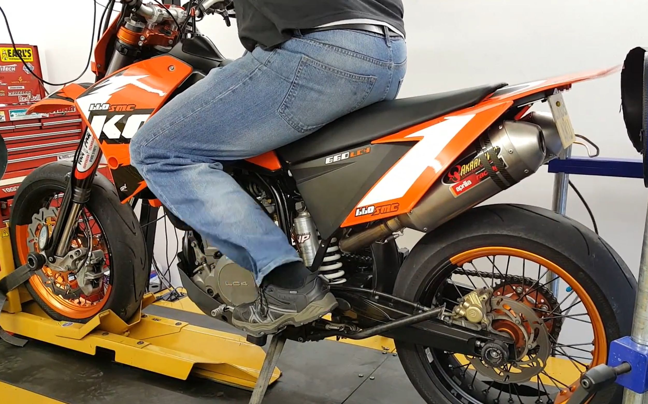 ktm660smc滑胎摩托车马力机测试