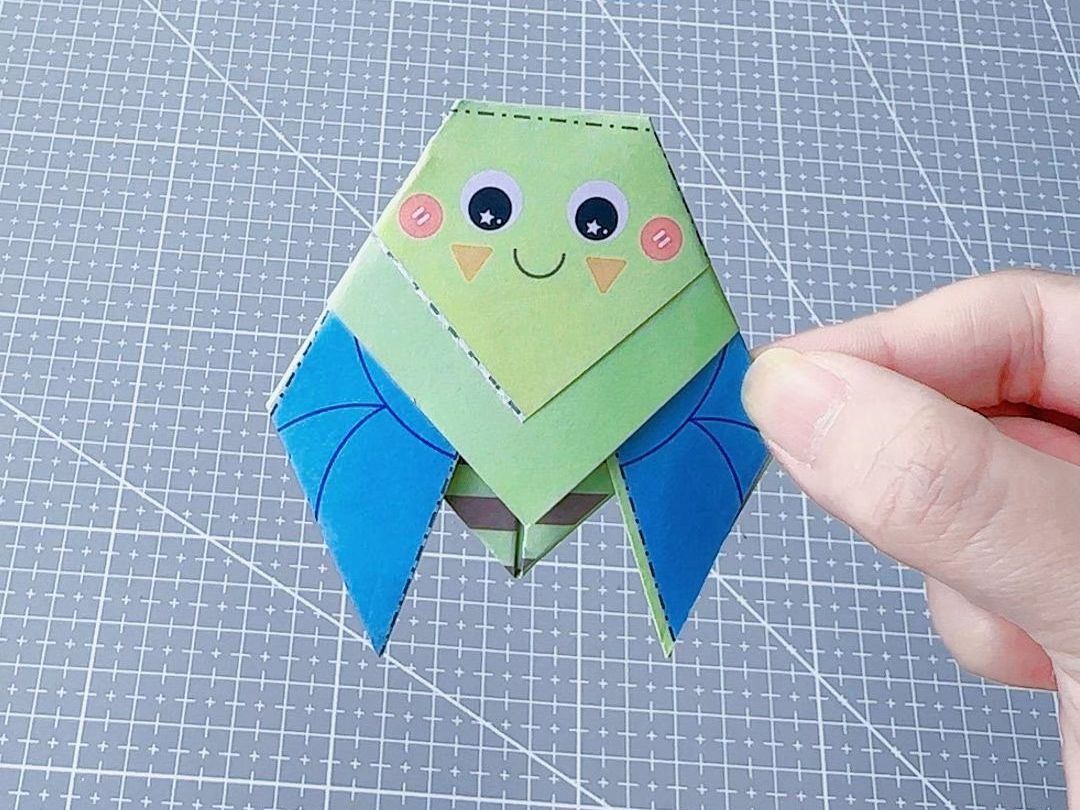 创意手工diy,可爱的知了折纸