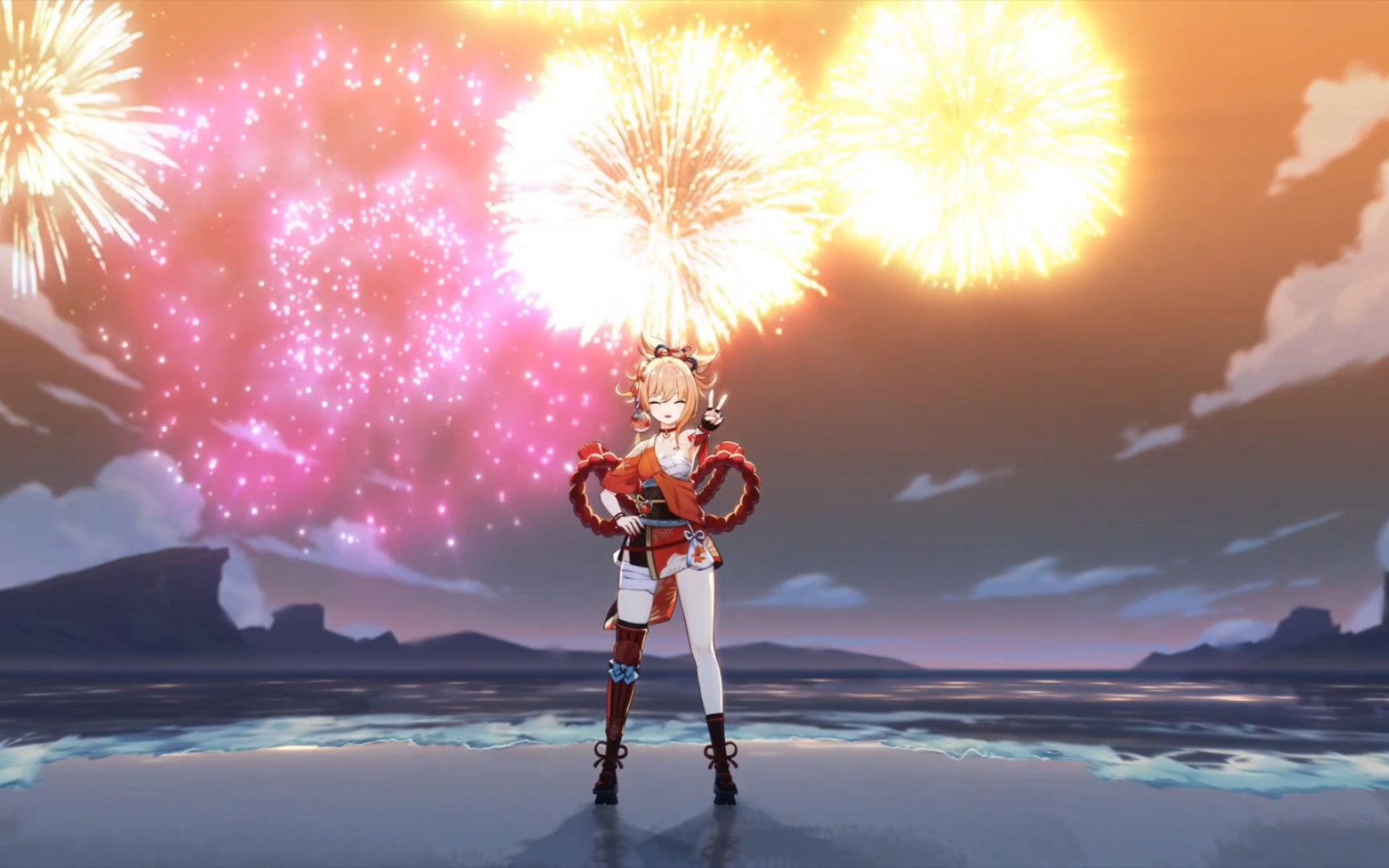 来和宵宫姐姐一起玩烟花鸭