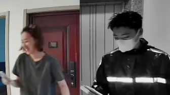 Tải video: 女子拿外卖过于兴奋，被男友监控中抓包：高颜值外卖员帅过黄宗泽