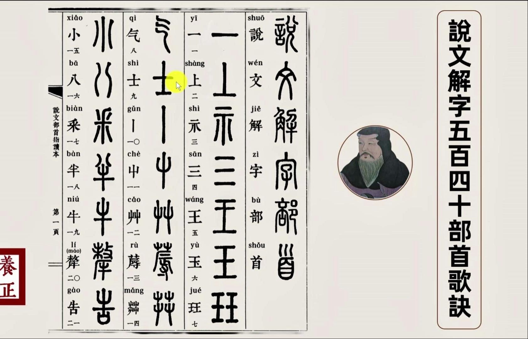 [图]說文解字540部首歌訣