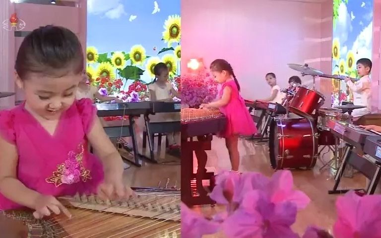 [图]朝鲜苍光幼儿园孩子们的演出