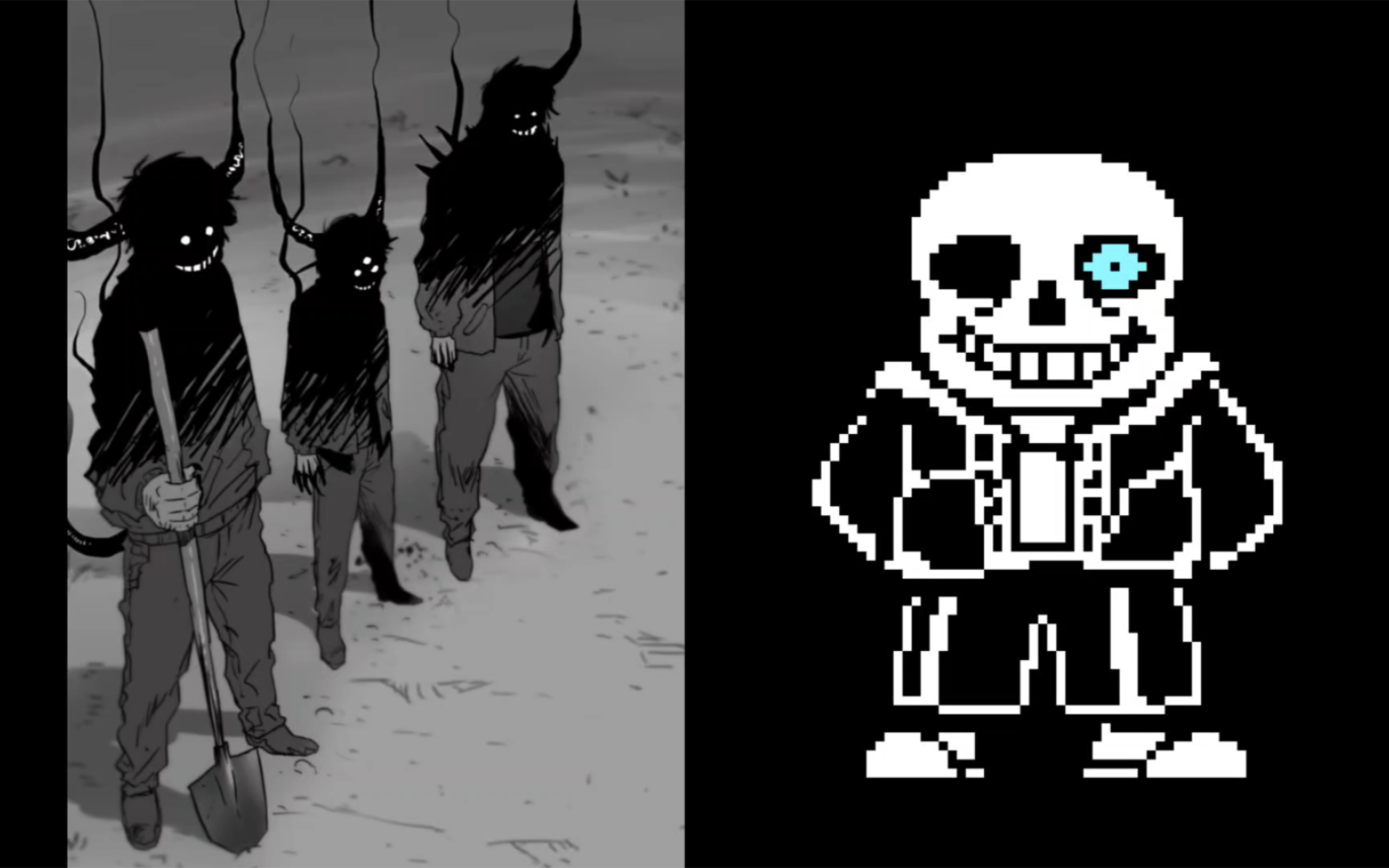 [图]（正义审判）sans VS 邯郸三恶魔