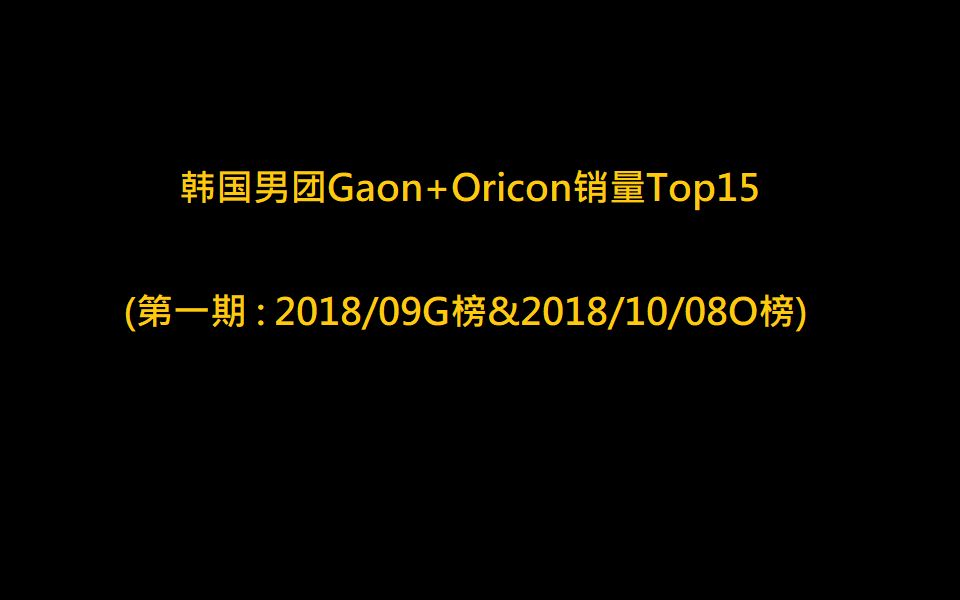 韩国男团gaon+oricon销售TOP15哔哩哔哩bilibili